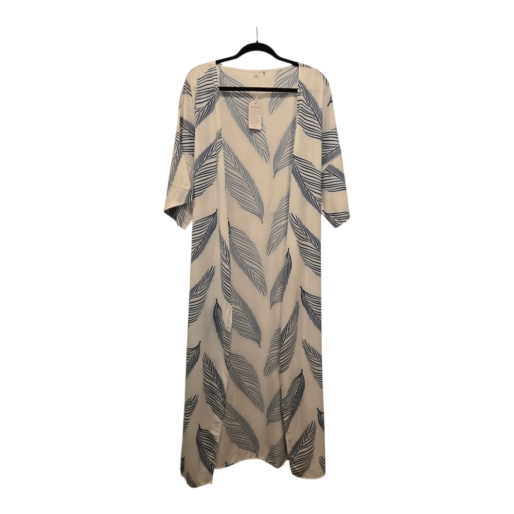 NWT Made with Love Maxi Kimono Swim Cover-Up / Dress XL Waist Tie Boho Lagenlook
